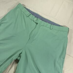 Peter Millar Summer Comfort Men's Size 36 Wicking Performance Teal Golf Shorts